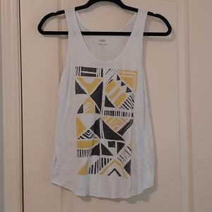 White Patterned Tank Top